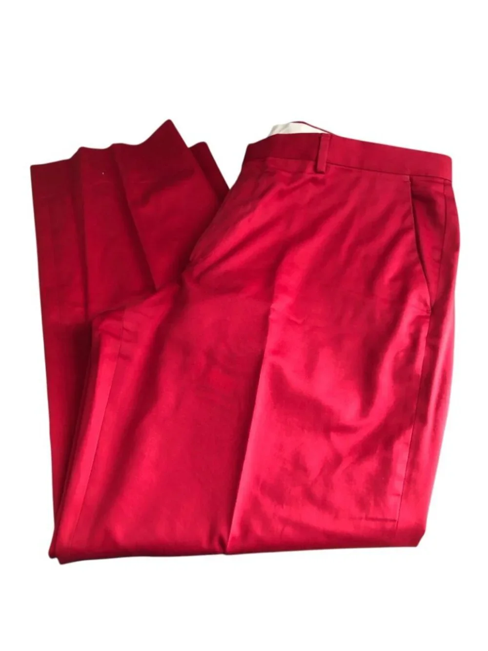 HUGO BOSS Straight Stretch Red Cotton Pants Men's size 38R 38x28 Preppy